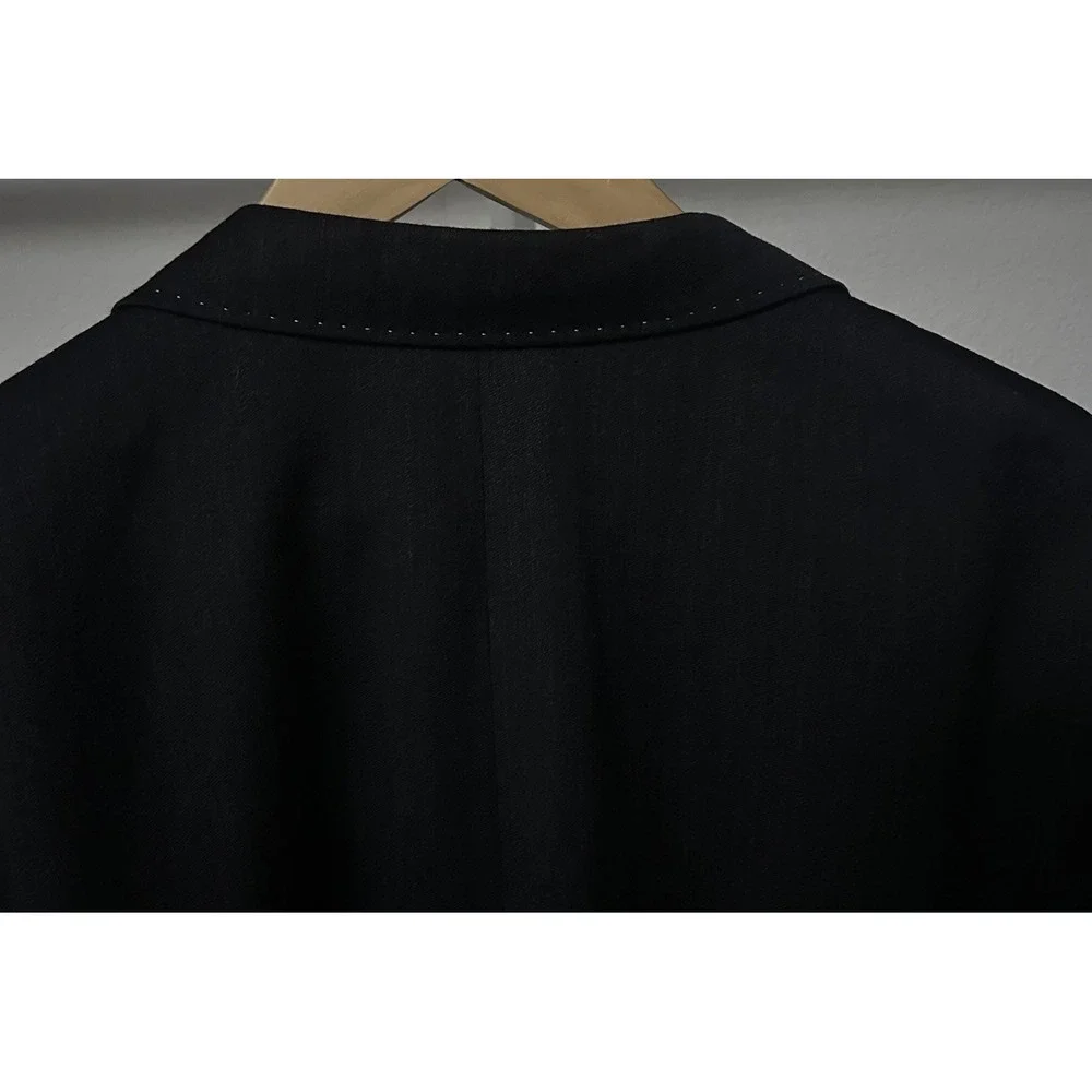 Bartorelli Napoli Blazer Men's 58 R Dark Charcoal Gray 100% Wool Sports Jacket